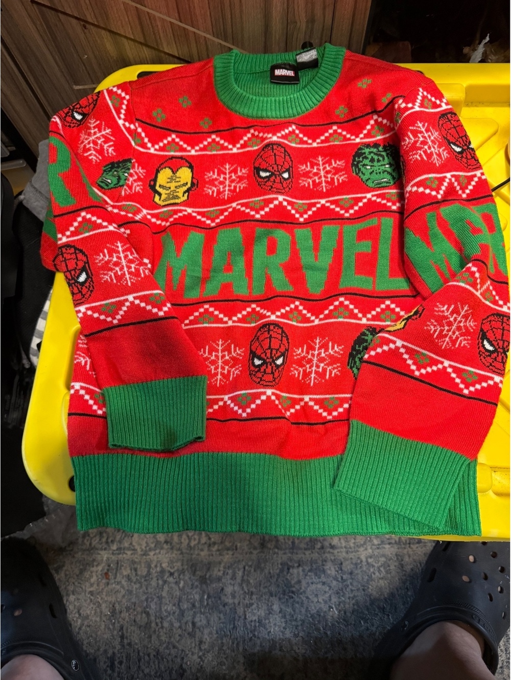 Marvel Holiday Themed Sweater Medium KIDS